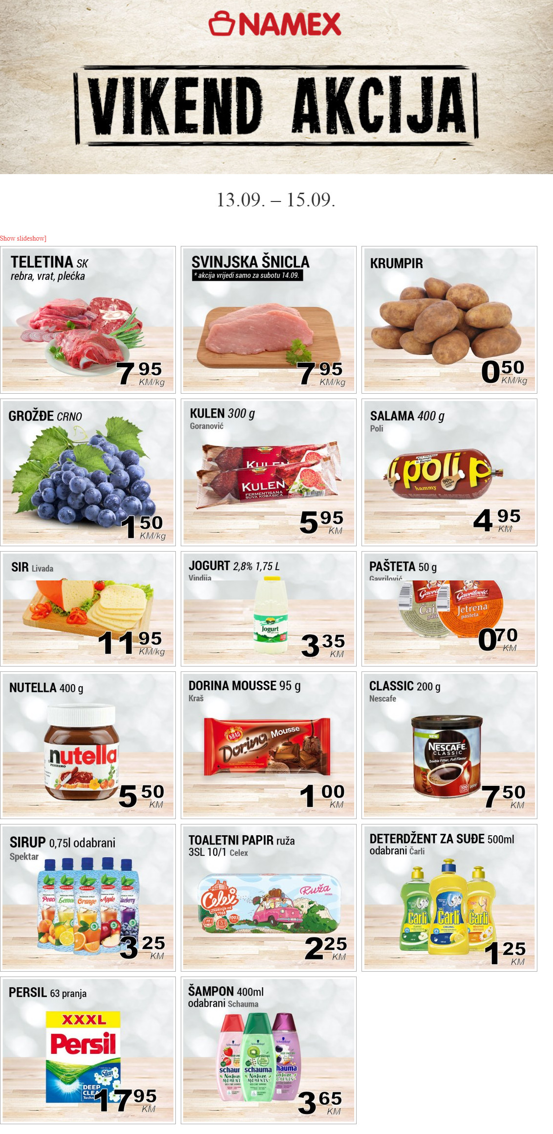 namex vikend akcija namex vikend akcija