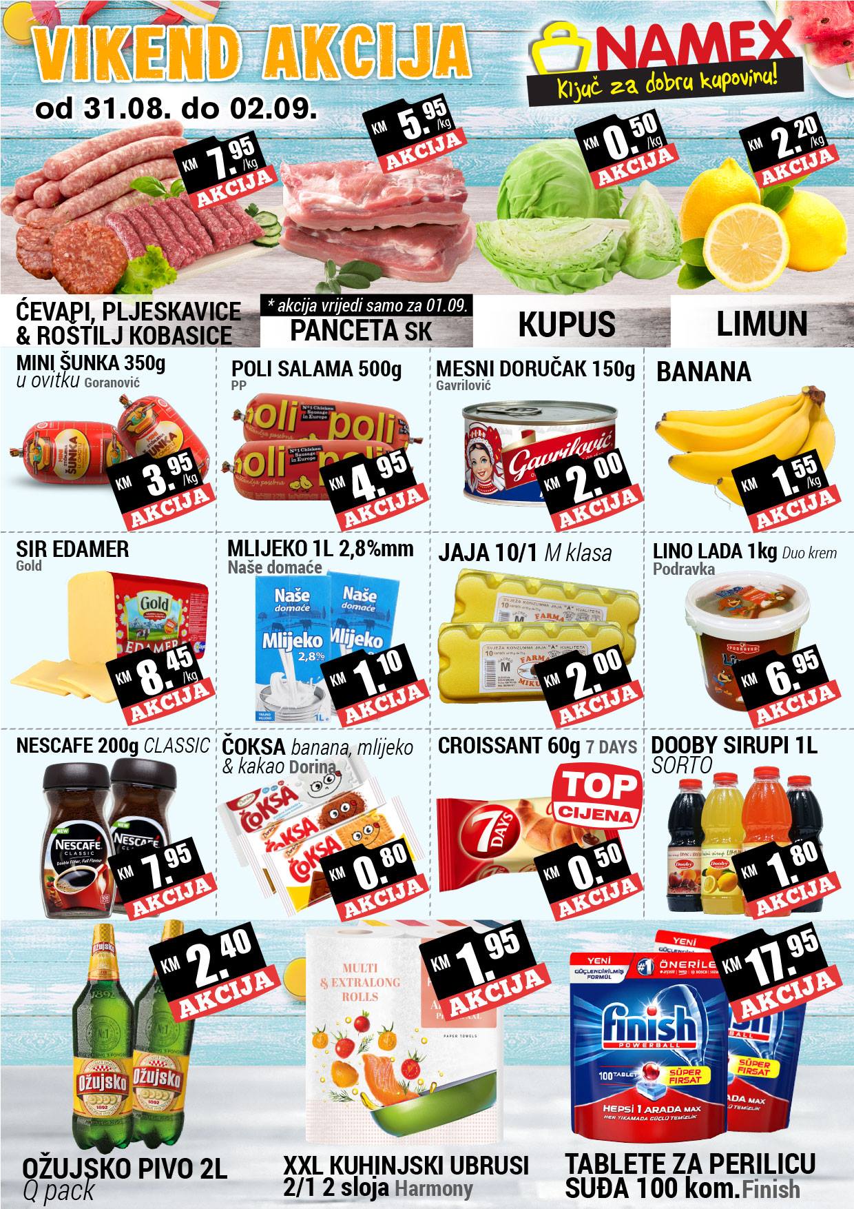 Ključ za dobru kupovinu! Nova vikend akcija od 31.08.-02.09.2018. u Namex supermarketima! 